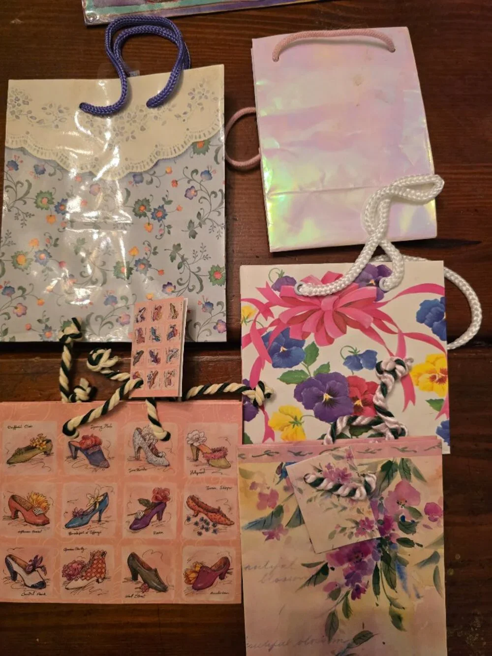 Gift Bags Lot of 22 Generic Multicolored Wine Mini Medium Large